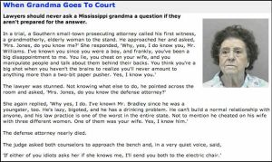 Grandma Goes to Court